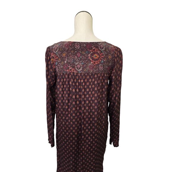 Sundance Women's‎ Boho Kurta Tunic Dress Split Sides Silky V-neck Petite XS - Picture 10 of 15